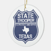 Texas State Trooper om te beschermen en te dienen Keramisch Ornament (Links)
