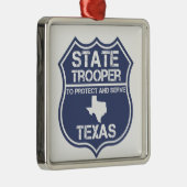 Texas State Trooper om te beschermen en te dienen Metalen Ornament (Rechts)