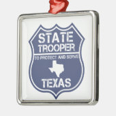 Texas State Trooper om te beschermen en te dienen Metalen Ornament (Links)