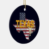 Texas State Verenigde Staten Retrokaart  Verenigde Keramisch Ornament (Rechts)