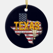 Texas State Verenigde Staten Retrokaart  Verenigde Keramisch Ornament (Voorkant)
