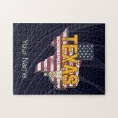 Texas State Verenigde Staten Retrokaart  Verenigde Legpuzzel (Horizontaal)