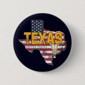 Texas State Verenigde Staten Retrokaart  Verenigde Ronde Button 5,7 Cm (Voorkant)