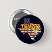 Texas State Verenigde Staten Retrokaart  Verenigde Ronde Button 5,7 Cm (Voorkant /achterkant)