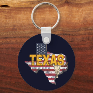 Texas State Verenigde Staten Retrokaart  Verenigde Sleutelhanger