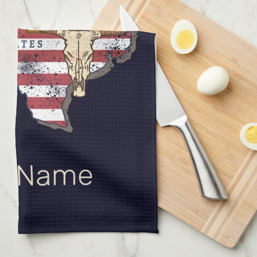 Texas State Verenigde Staten Retrokaart  Verenigde Theedoek (Quarter Fold)