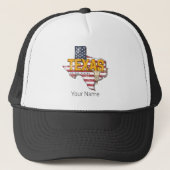 Texas State Verenigde Staten Retrokaart  Verenigde Trucker Pet (Voorkant)