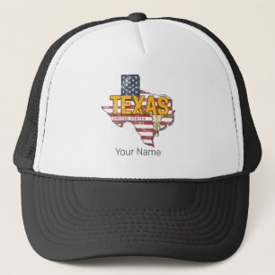Texas State Verenigde Staten Retrokaart  Verenigde Trucker Pet