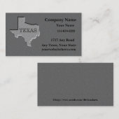 Texas State Visitekaartje gesneden stenen look (Voorkant / Achterkant)