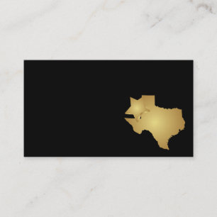 Texas State Visitekaartje Metallic Gold