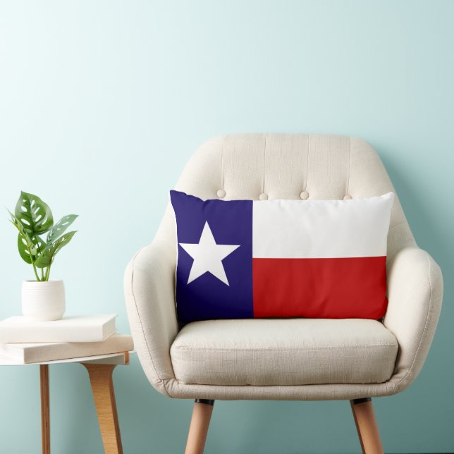 Texas State Vlag Print Patriottisch Kussen (Stoel)