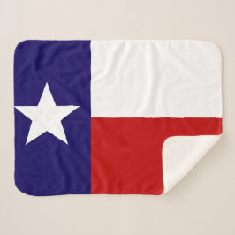 Texas State Vlag Print Patriottisch Sherpa Deken