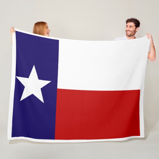 Texas State Vlag Print Patriottische Fleece Deken (In situ)