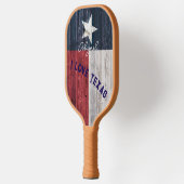 Texas State vlag rustieke stijl personaliseren van Pickleball Paddle (Links)