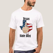 Texas state vogel T-shirt middelvinger (Voorkant)