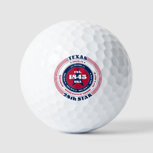 Texas StateHood Patriottische Gift Golfballen (Voorkant)
