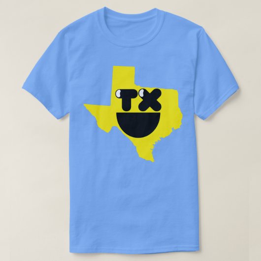Texas Staten of Happynes Texas Smiling Face T-shirt (Design voorkant)