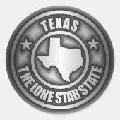 "Texas Steel"-Stickers Ronde Sticker (Voorkant)