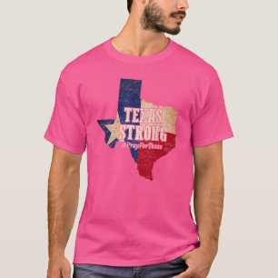 Texas Sterk Bid Voor Texas Vlagkaart T-shirt