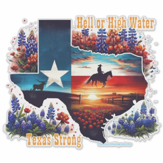 Texas Sterk Sticker (Voorkant)