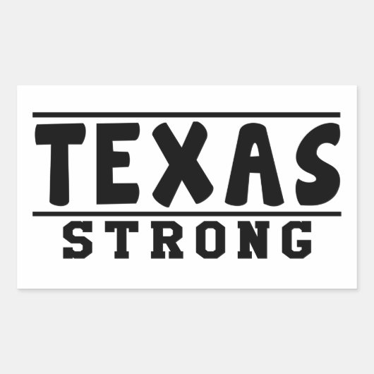 Texas Sterke Design Rechthoekige Sticker (Voorkant)