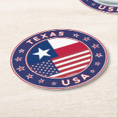 Texas sticker, phone case, tote bag ronde kartonnen onderzetter (Gebogen)