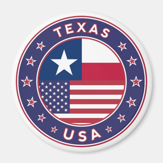 Texas sticker, telefooncel, canvas tas magneet (Voorkant)