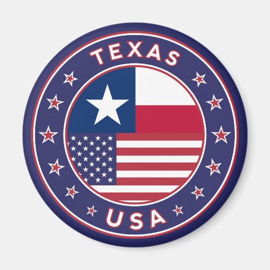 Texas sticker, telefooncel, canvas tas magneet (Voorkant)