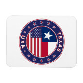 Texas sticker, telefooncel, canvas tas magneet (Horizontaal)