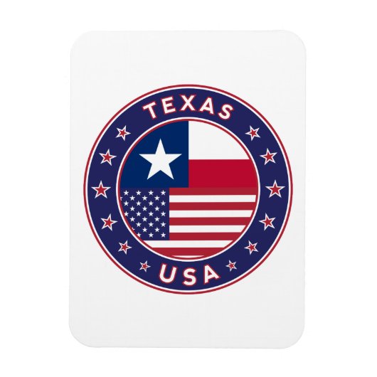 Texas sticker, telefooncel, canvas tas magneet (Verticaal)
