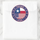 Texas sticker, telefooncel, canvas tas ronde sticker (Tas)