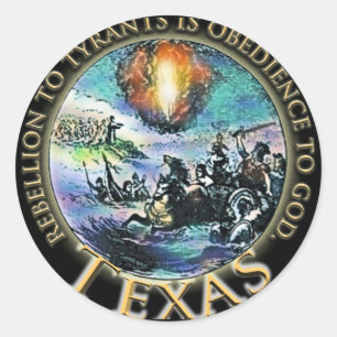Texas Sticky Black Gold Ronde Sticker