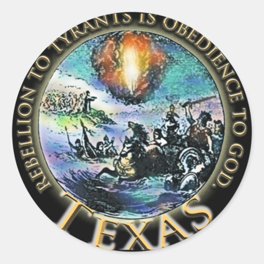 Texas Sticky Black Gold Ronde Sticker (Voorkant)