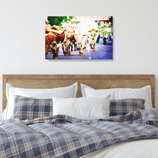 Texas Stockyards Canvas Afdruk (Insitu (Slaapkamer))