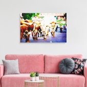Texas Stockyards Canvas Afdruk (Insitu (Woonkamer))