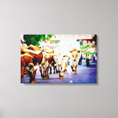 Texas Stockyards Canvas Afdruk (Voorkant)
