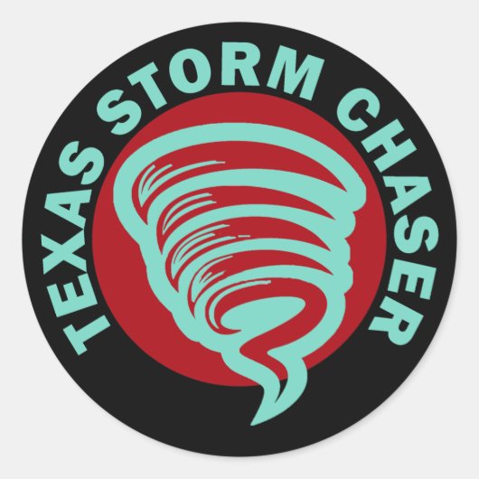 Texas Storm Chaser Ronde Sticker (Voorkant)