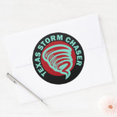 Texas Storm Chaser Ronde Sticker (Envelop)