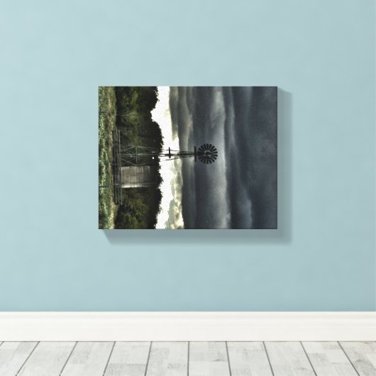 Texas Stormen Canvas Afdruk (Insitu (Houten vloer))