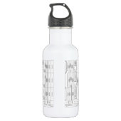 Texas Stratigraphic Chart Water Bottle Waterfles (Achterkant)
