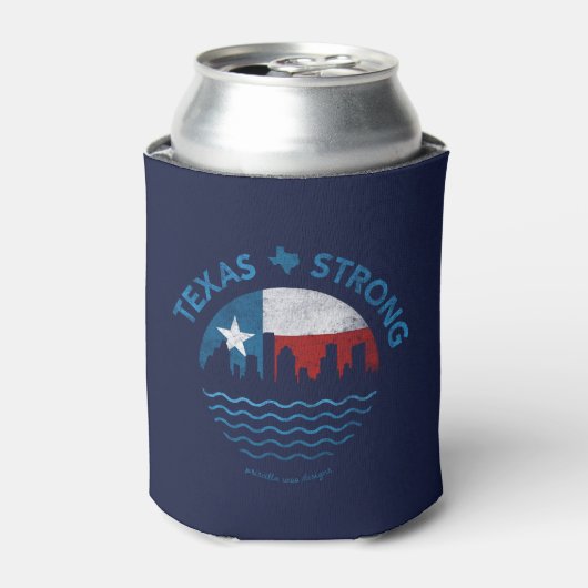 Texas Strong Hurricane Harvey Coozie (Blikje Voorkant)