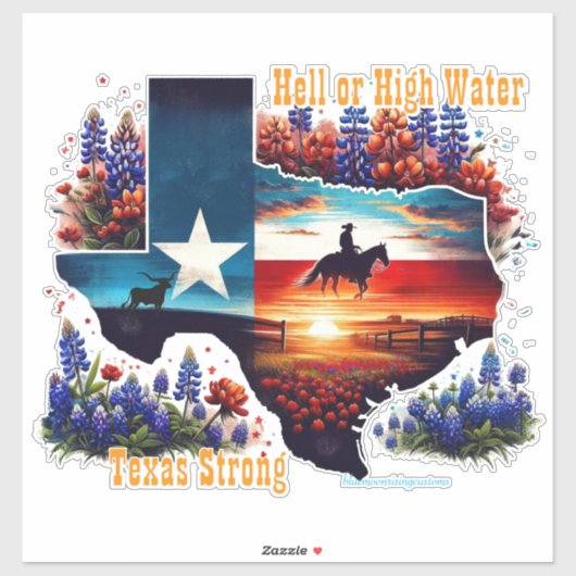 Texas Strong  Sticker (Vel)