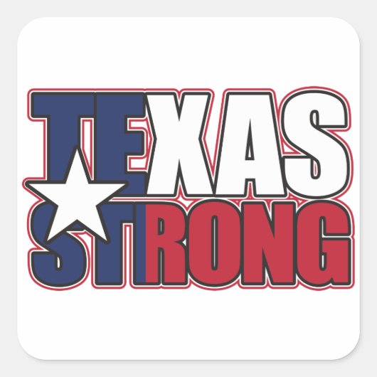 Texas-Strong Vierkante Sticker (Voorkant)