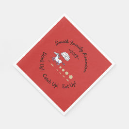 Texas Style BBQ Family Reunion Cute Horse Servet