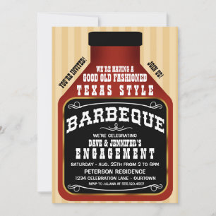 Texas Style BBQ-feestelijke uitnodigingen