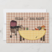 Texas Style BBQ Party Kaart (Voorkant)