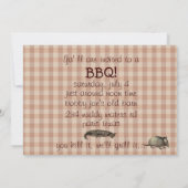 Texas Style BBQ Party Kaart (Achterkant)