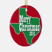 Texas Style kerstversiering 2011 Keramisch Ornament (Rechts)
