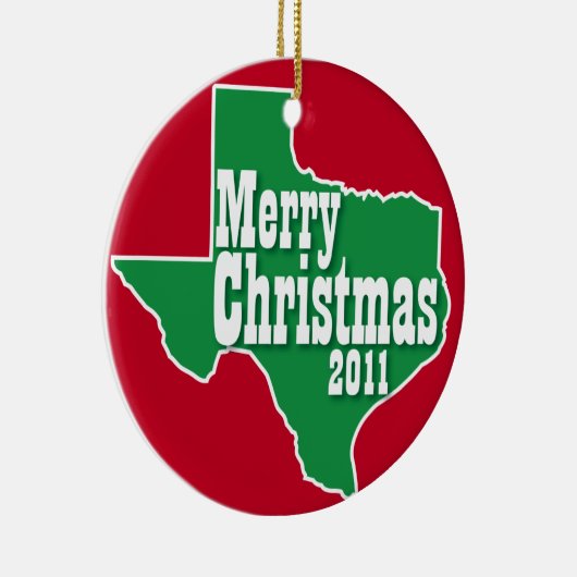 Texas Style kerstversiering 2011 Keramisch Ornament (Rechts)