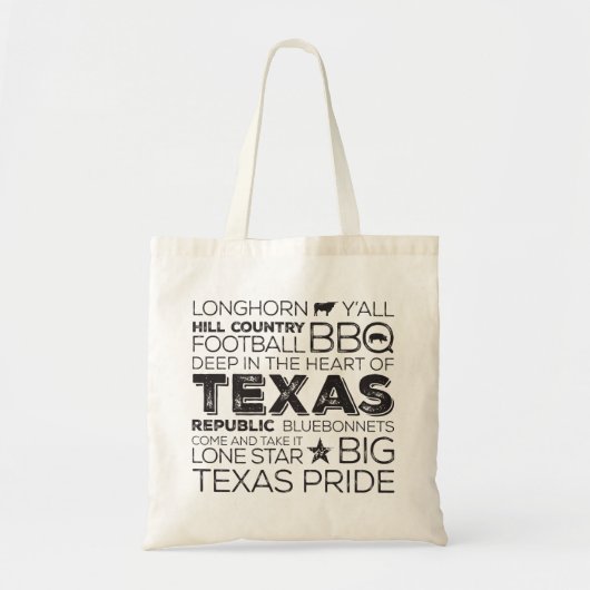 Texas Subway Art Tas - Zwart (Voorkant)
